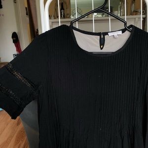 WILFRED: Black Short Sleeved Mini dress